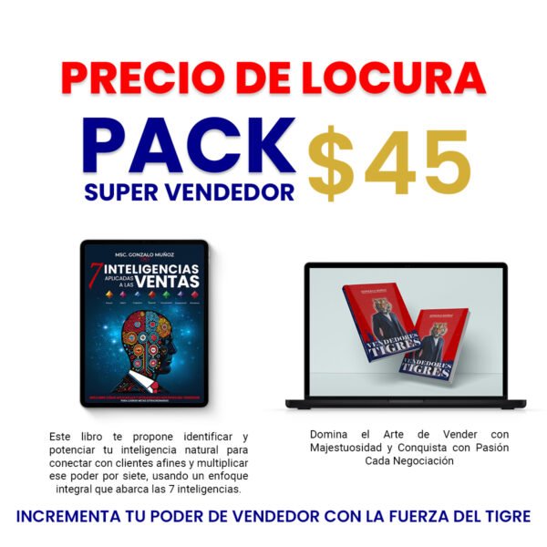 💥 SUPER PACK: VENDEDOR TIGRE + 7 INTELIGENCIAS EN VENTAS – 25% OFF SOLO POR BLACK FRIDAY 💥