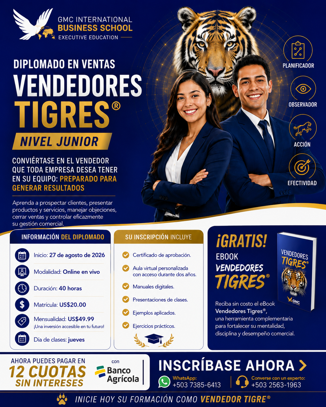 Diplomado en Ventas Vendedores Tigres® Nivel Junior