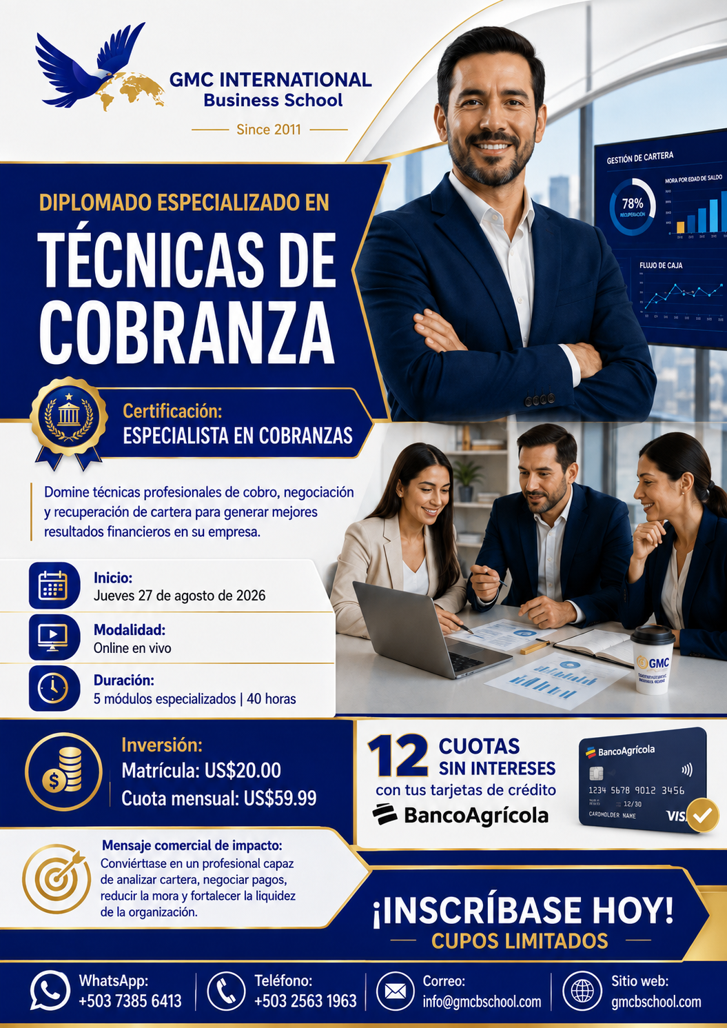 DIPLOMADO ESPECIALIZADO EN TÉCNICAS DE COBRANZA PARA EL SECTOR PRIVADO Y FINANCIERO
